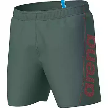 Pánské plavky Arena Fundamentals Logo Boxer 1B344 Sage/Fluo Red S