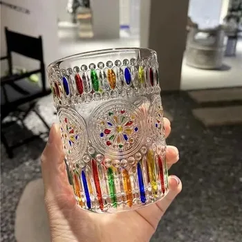 Sklenice Italský ručně malovaný skleněný pohár | 200ml - E