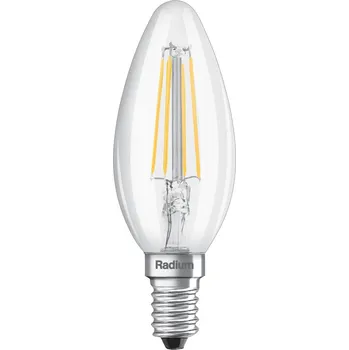 Lampička Radium LED svíčka Essence, žárovka, E14 4W, 827, 470lm přehledně