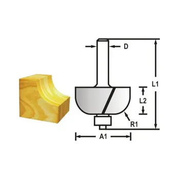 Fréza Makita - Žlábkovací fréza s ložiskem stopka 8 mm,31,8x14x56 mm STOP D-48636
