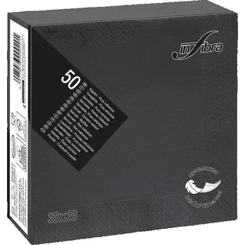 Papírový ubrousek Celtex Papírové ubrousky INFIBRA New Soft-touch 2vrstvy 33x33cm černá - 50ks