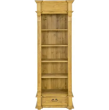 Knihovna RG701 dřevěná rustikální knihovna z přírodní borovice Drewmax (Povrch přírodní vosk!)