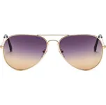 Fialovo-běžové dvoubarevné brýle pilotky "Aviator"