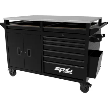 SP Tools Dílenský box SPT SUMO - s 16 zásuvkami SP44650 Pracovní deska:: nerezová