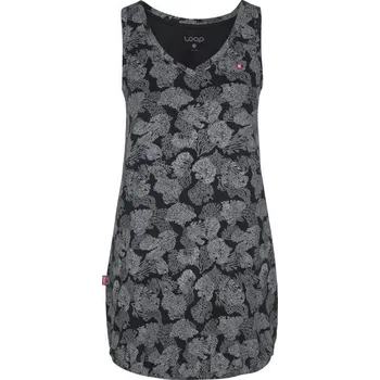 Dámské tričko Dámská tunika Loap Beily vel. S-L černá celopotištěná