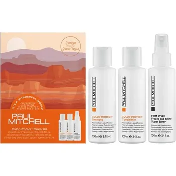 Kosmetická sada Paul Mitchell Color Protect Travel Kit - Šampon 100 ml + kondicionér 100 ml + sprej na vlasy 100 ml Dárková sada