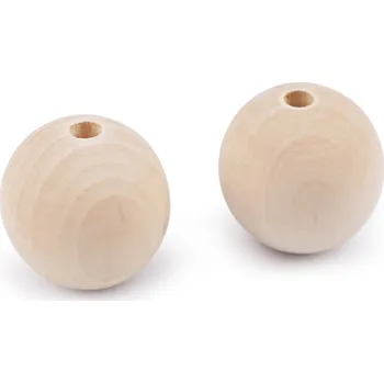 Dětské navlékací korálky ČistéDřevo Dřevěné korálky 45 mm - 2 kusy