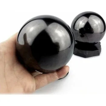 Šungitová koule leštěná 8cm pro harmonizaci