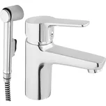 Rubineta Uno Umyvadlová baterie s bidetovou sprchou, výška: 150 mm, G3/8", páková, chrom OLBAUN17