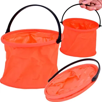 Hračka na písek Skládací kbelík na pláž nebo zahradu ORANŽ