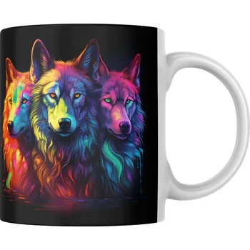 Hrnek 330ml, NEONOVÍ - VLCI, cena za 1 ks