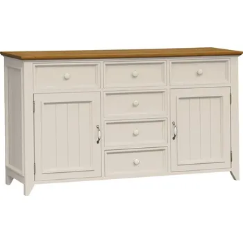 Komoda Komoda PROVENCE K2P z masivu krémová Barevné provedení: Krémová, Provedení: SLIM - šuplíky bez pojezdů