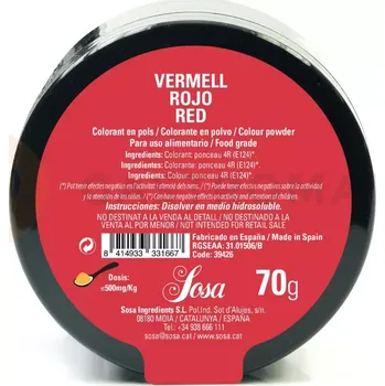 Výroba svíčky Potravinářské barvivo červené 70 g | SOSA, 41522