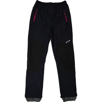 Chlapecké kalhoty Dívčí softshellové kalhoty Wolf s fleecem B2395 tmavě modré s růžovou