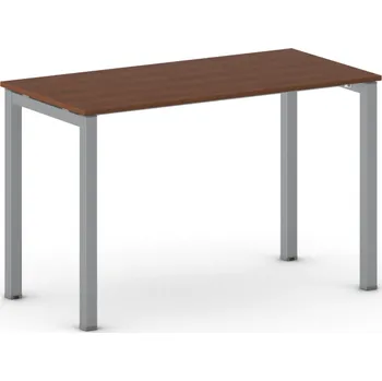 Konferenční stolek Kancelářský stůl PRIMO SQUARE, 120x60 cm, šedostříbrná podnož, třešeň