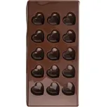 Forma silikonová Srdce 15 ks hnědá