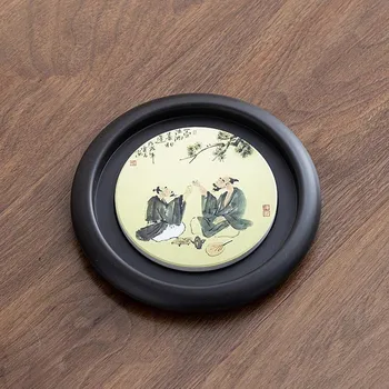 Bakelitový absorpční podtácek na konvici - Přátelé zpívají a pijí víno