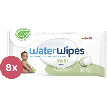 Hygienický ubrousek 8x WATERWIPES Vlhčené obrousky bez obsahu plastů Soapberry 60 ks ( 480 ks )