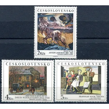 Poštovní známka Českosloveská pošta (1989) č. 2917 - 2919 ** - Československo - Umění 1989