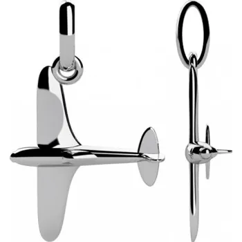 Přívěsek Couple, Přívěsek Plane z bílého zlata, 585-68-2-0589.1B00.0.00.000.21