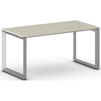 Psací stůl B2B Partner Kancelářský stůl PRIMO INSPIRE, 160x80 cm, šedostříbrná podnož, dub přírodní