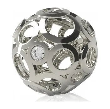 Přívěsek Couple, Elegantní přívěsek Ball, bílé zlato se zirkony, 585-68-2-0280.1B00.0.00.001.25