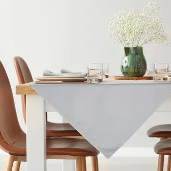 ubrus Ubrus bílý, stříbrný drobný vzor 85 x 85 cm