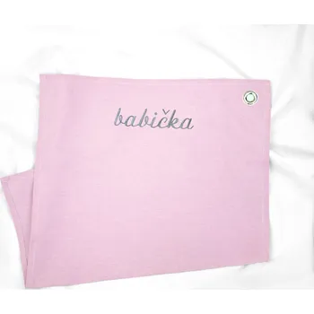 Utěrka Astoreo Utěrka s úchytkou s výšivkou lila 50x70 cm