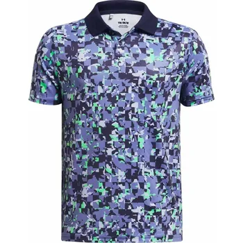 Chlapecké tričko Under Armour Matchplay Printed dětské polo, starlight/vapor green dětské, M