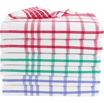 Utěrka Blancheporte Utěrky s kostkovaným vzorem, sada 6 nebo 12 ks modrá+červená+zelená 6 ks