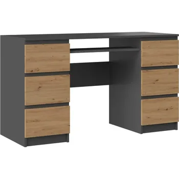Dětská skříň Počítačový stůl KUBA - antracit/dub artisan