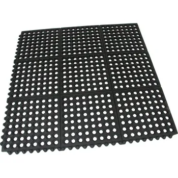 Rohožka FMT Gumová protiúnavová děrovaná rohož FLOMA Restaurant Top Tile - 91 x 91 x 1,4 cm