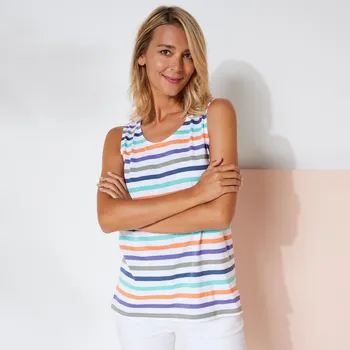 Blancheporte Pruhovaný top s kulatým výstřihem vícebarevná 42/44