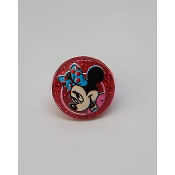 Prsten Prstýnek - MICKEY MOUSE - MINNIE - červený (Značka: ZHEJIANG)