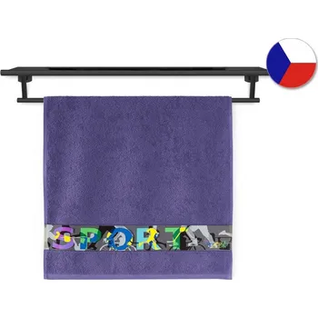 Bytový textil Froté ručník 50x100 NORA TISK 450g CROSS BIKE fialový