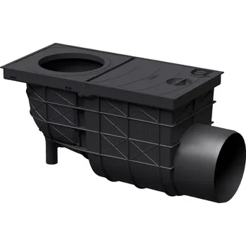 okap Geiger lapač splavenin s boční výpustí černý