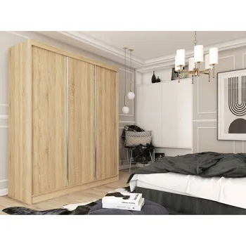 Šatní skříň Kvalitní Šatní Skříň bez zrcadla 180 cm Dub sonoma