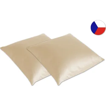 Dekorativní polštářek Saténový dekorační polštářek 40x40 ORNELLA Světle béžová