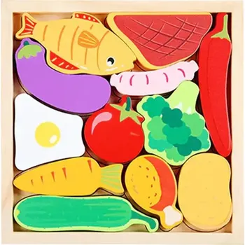 Puzzle Dřevěné 3D puzzle - JÍDLO (Značka: SKXNIER)