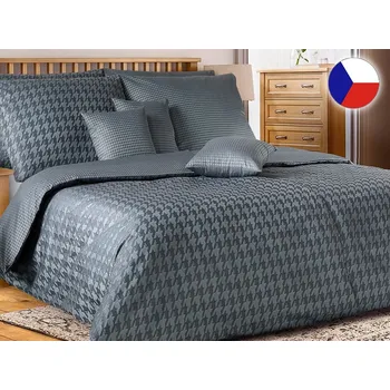 Povlečení Damaškové povlečení EXCELLENT 220x200, 2x 70x90 GEON Temná elegance šedá