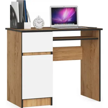 Počítačový stůl Počítačový stůl PIKSEL levá - dub craft/bílá