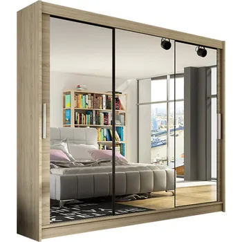 Šatní skříň Velká šatní skříň ASTON III dub sonoma šířka 250 cm