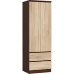 Skříň STAR S60 2D 2SZ - wenge/dub sonoma