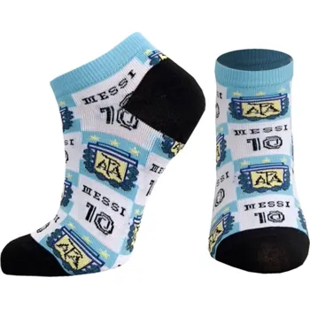 Štulpny Numberoplus Dětské fotbalových kotníkové ponožky - Argentina Lionel Messi Velikost: EUR :24-27(16-18cm)