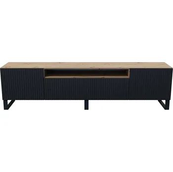 Jídelní stůl Televizní stolek RTV Remo 200 cm Černá - Dub artisan