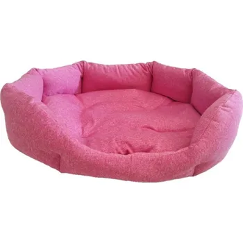 Pelíšek pro psa Pelech pro domácí mazlíčky - softshell růžový žíhaný 70 x 55 cm