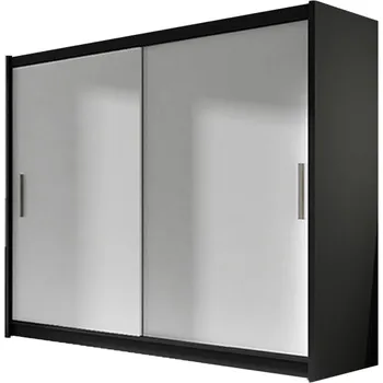 Šatní skříň ankon BEGA I 180 cm černá/bílá