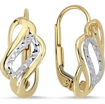 Náušnice Lillian Vassago Zlaté patentové náušnice s gravírem LLV46-GER050