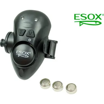 Signalizace záběru Signalizátor ESOX magic box (Elektronický signalizátor záběru ESOX MAGIC BOX New s upevněním přímo na prut. Úplně nová kontrukce. Signalizátor se ovládá pomocí dvou tlačítek s mikrospínači - prvním ovládáte hlasitost přístroje, přičemž na výběr máte 5)