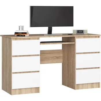 Dětská skříň Počítačový stůl A-11 dub sonoma/bílá